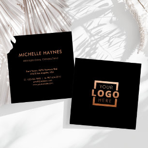 Custom Company Logo Modern Corporate Square Business Card