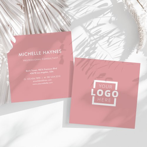 Custom Company Logo Modern Corporate Square Business Card