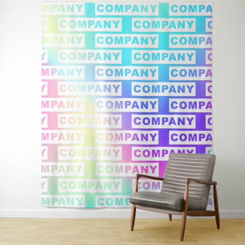 Custom Company Logo Modern Holographic Tapestry