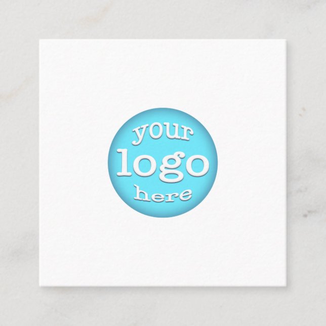 Custom Company Logo Modern Minimalist Professional Square Business Card (Front)