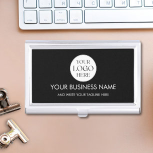 Custom Company Logo Modern Minimalist Promotional Business Card Case