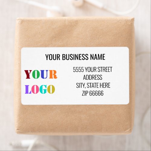 Custom Company Logo Name Address Info Labels