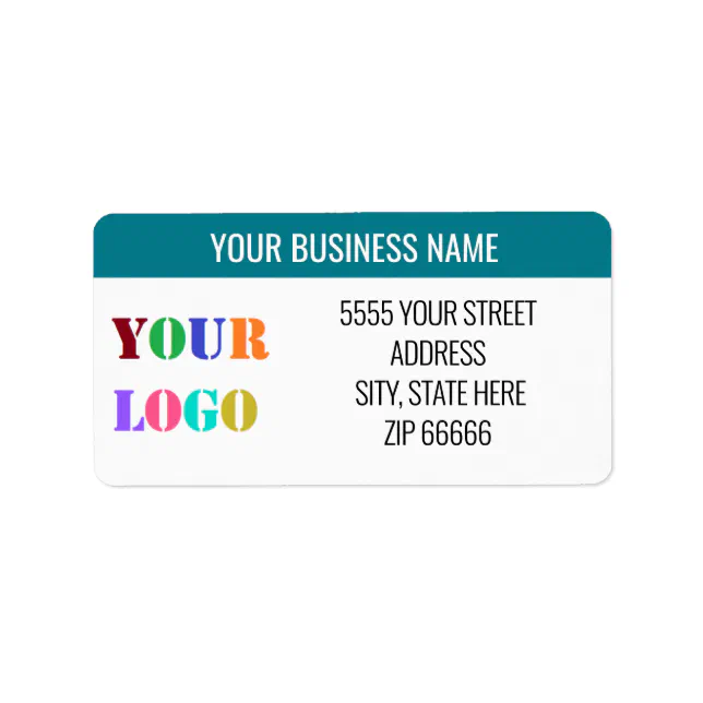 Custom Company Logo Name Address Labels Example | Zazzle