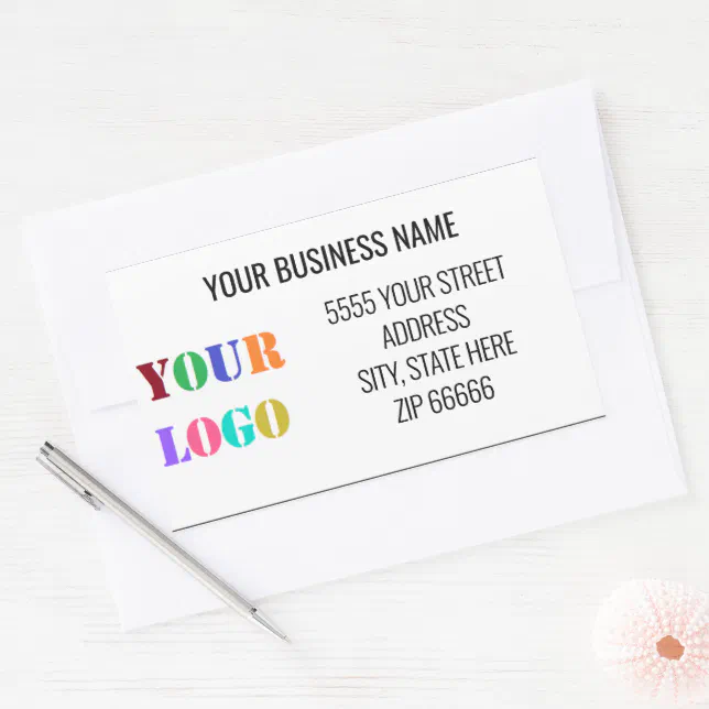 Custom Company Logo Name Address Labels Template | Zazzle