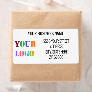 Custom Company Logo Name Address Labels Template