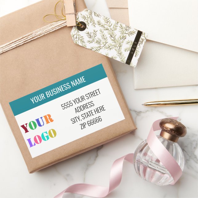 Custom Company Logo Name Address Labels Template (Gifting)