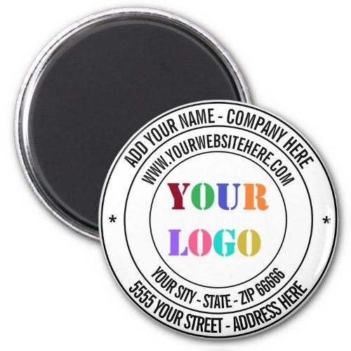 Custom Company Logo Name Address Website Magnet