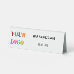 Custom Company Logo Name Business Table Tent Sign
