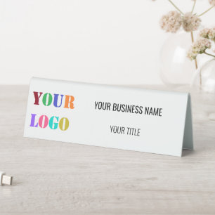 Custom Company Logo Name Business Table Tent Sign