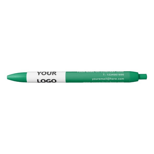 Custom Company Logo Name Info Pen - Your Colors (Front)