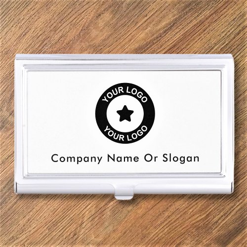 Custom Company Logo Name Or Slogan Business Card Case
