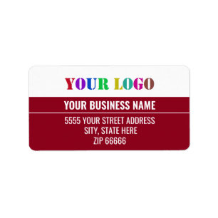 Custom Company Logo Name Return Address Labels