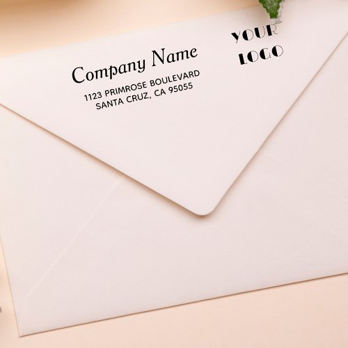 Custom Company Logo Name Script Return Address Self_inking Stamp