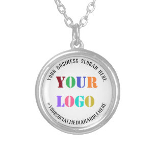 Custom Company Logo Name Social Media Necklace