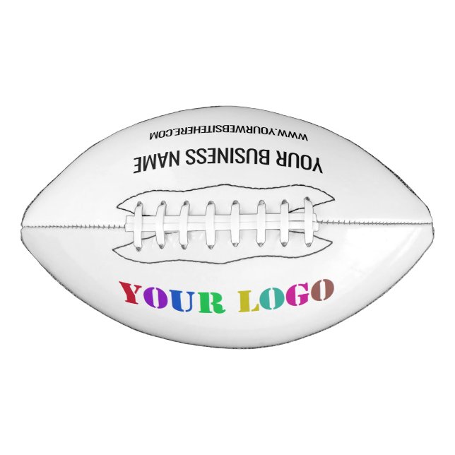 Custom Company Logo Name Text Football Template (Front)