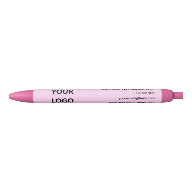 Custom Company Logo Name Text Info Promotional Pen (Front)