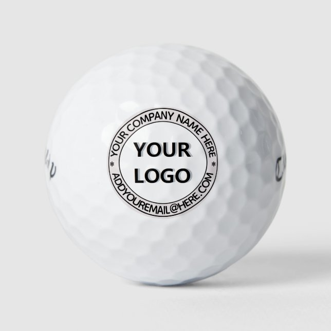 Custom Company Logo Name Text Stamps Golf Balls (Front)