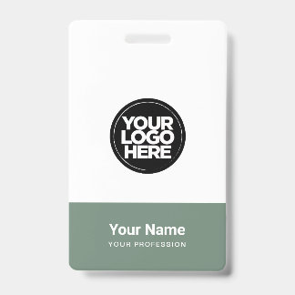 Custom Company Logo Name Title Bar Code Badge
