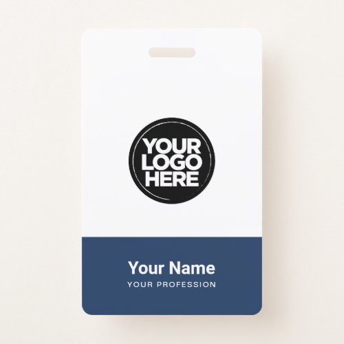 Custom Company Logo Name Title Bar Code Badge