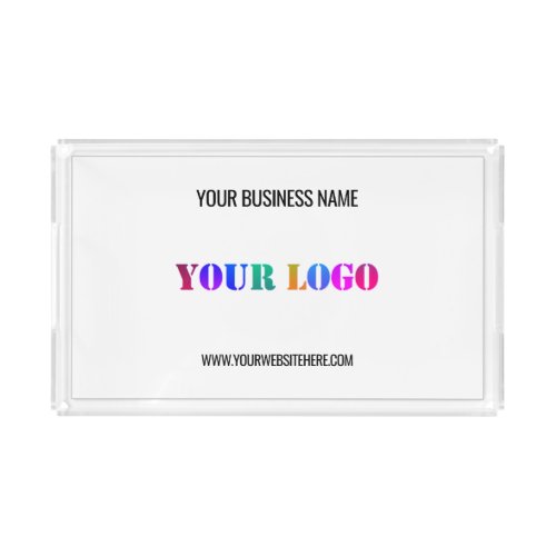 custom Company Logo Name Website Acrylic Tray