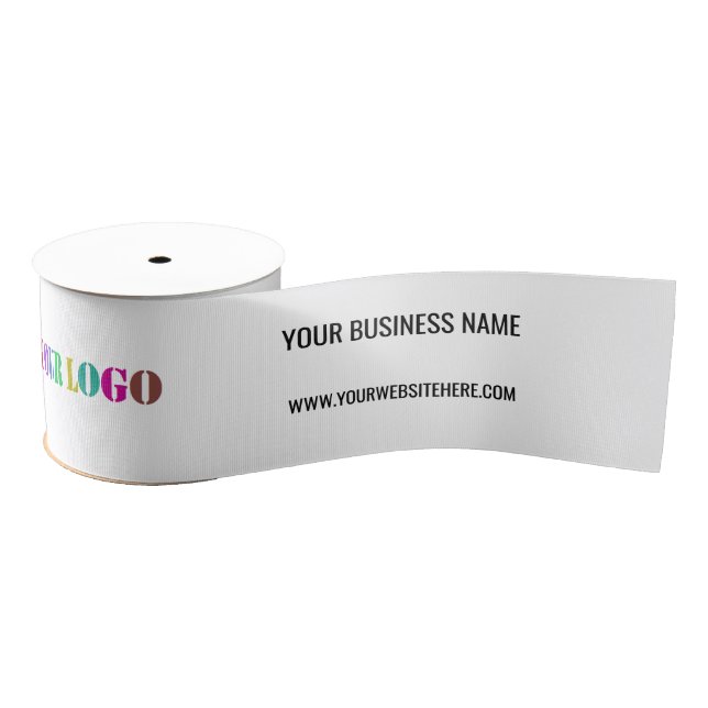 Custom Company Logo Name Website Business Ribbon (Spool)