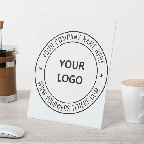 Custom Company Logo Name Website Pedestal Sign