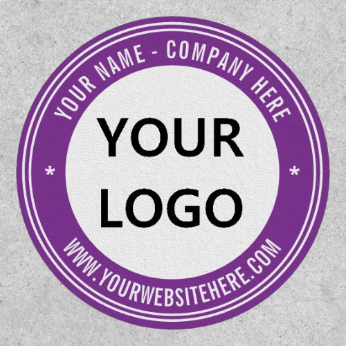 Custom Company Logo Name Website Round Patch 