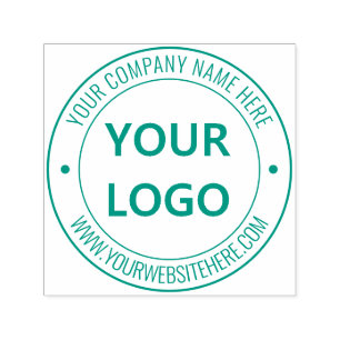 Custom Company Logo Name Website Self-inking Stamp