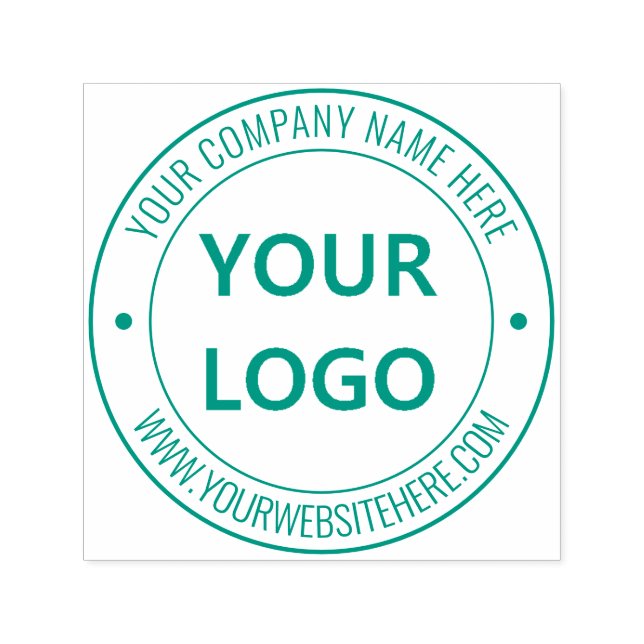 Custom Company Logo Name Website Self-inking Stamp (Design)