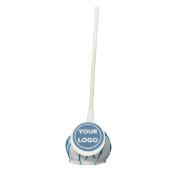 Custom Company Logo on Blue Business Event Cake Pops (Front)