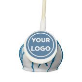 Custom Company Logo on Blue Business Event Cake Pops (Front)