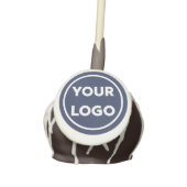 Custom Company Logo on Navy Blue Business Event Cake Pops (Front)
