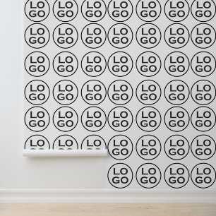 Custom Company Logo or Image on White Wallpaper
