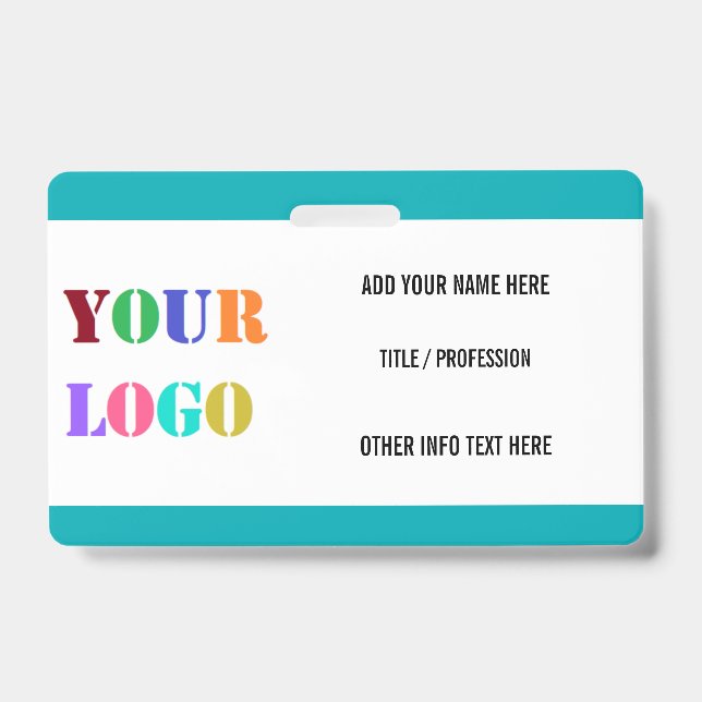 Custom Company Logo or Photo Name Business Badge (Front)