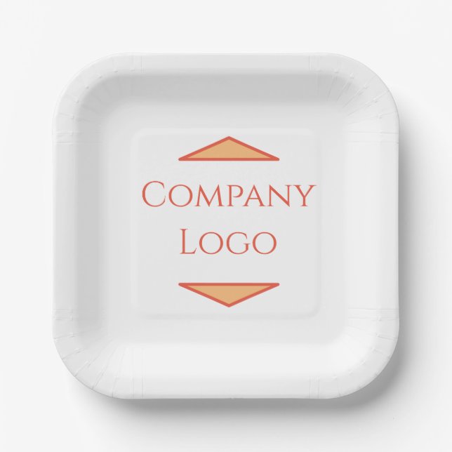 Custom Company Logo  Paper Plates (Front)