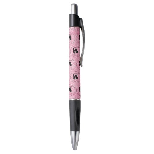 Custom Company Logo Pattern Hot Pink Glitter Pen
