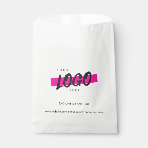 Custom Company Logo Pattern Text Promotional  Favor Bag