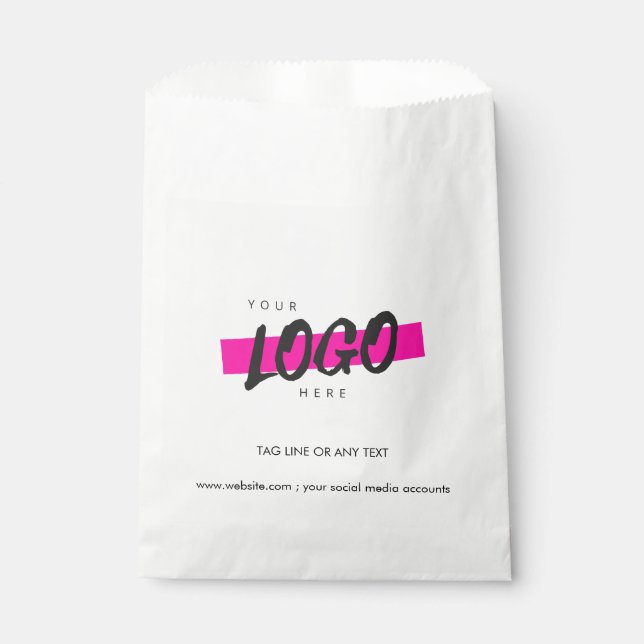 Custom Company Logo Pattern Text Promotional  Favor Bag (Front)