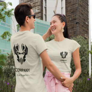 Custom Company Logo   Personalized Back And Front  T-Shirt