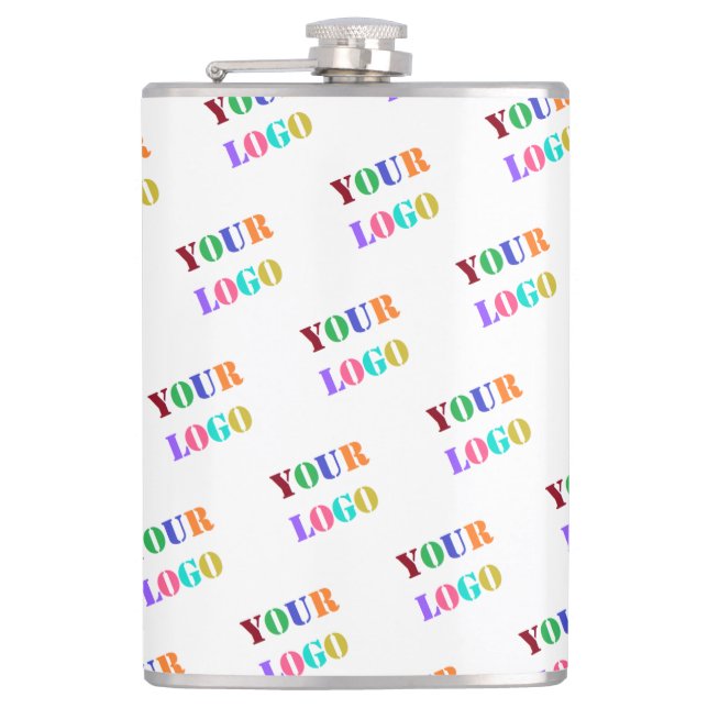 Custom Company Logo Personalized Flask Template (Front)