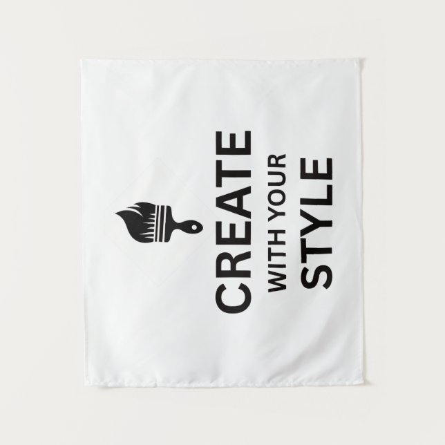 Custom Company Logo Personalized Wall Tapestry (Front)