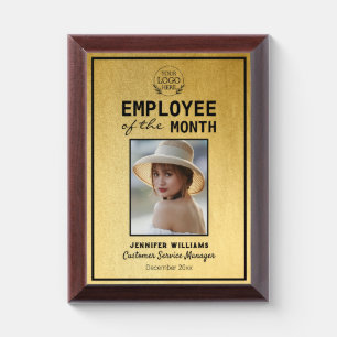 Custom Company Logo Photo Recognition Trophy Award Plaque