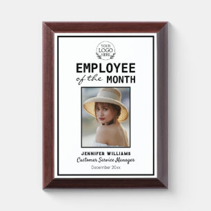 Custom Company Logo Photo Recognition Trophy Award Plaque