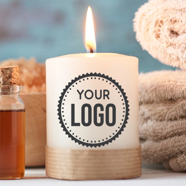 Custom Company Logo Pillar Candle (Creator Uploaded)