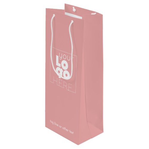 Custom Company Logo Pink Paper Wine Bag No Minimum