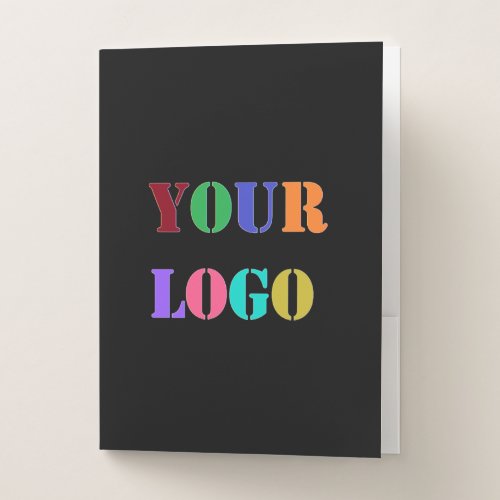 Custom Company Logo Pocket Folder _ Choose Colors