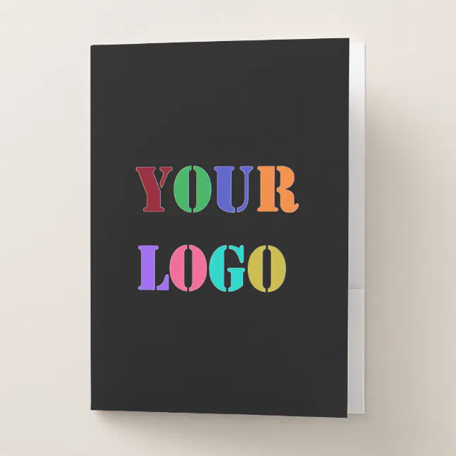 Color Folder Logo Custom Company Logo Pocket Folder - Choose Colors | Zazzle