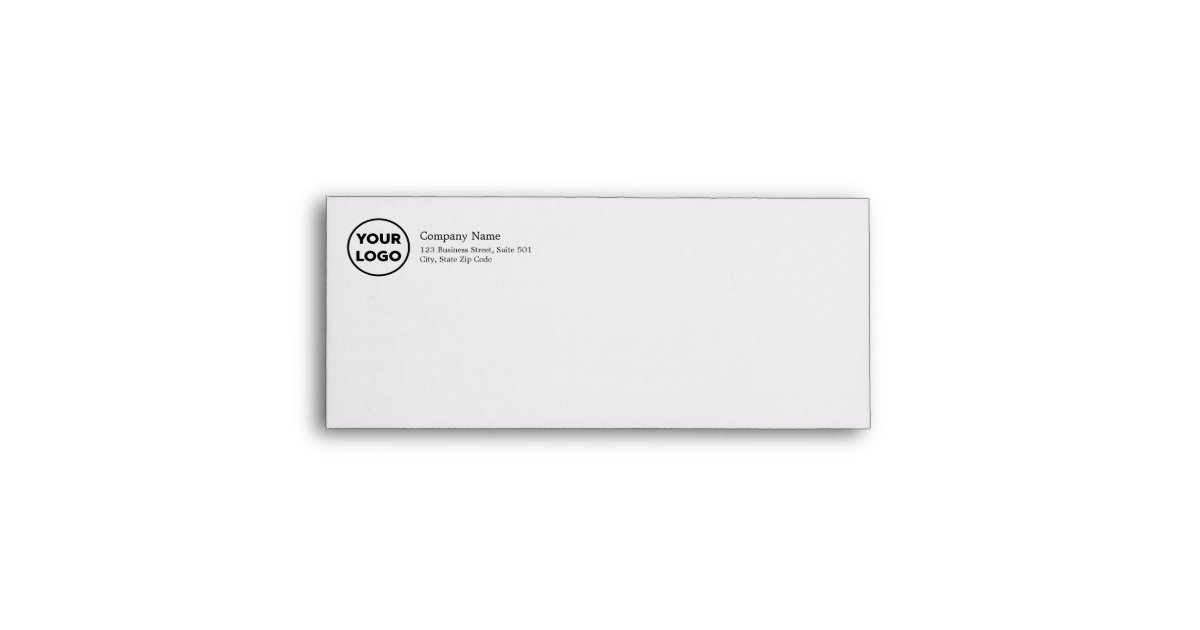 Custom Company Logo Printed Return Address 10 Envelope Zazzle