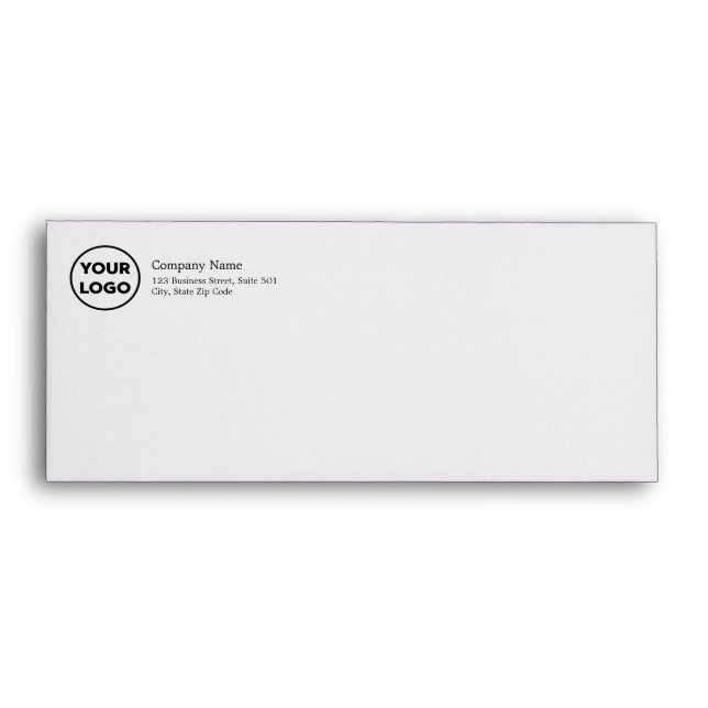 Custom Company Logo Printed Return Address #10 Envelope (Front)