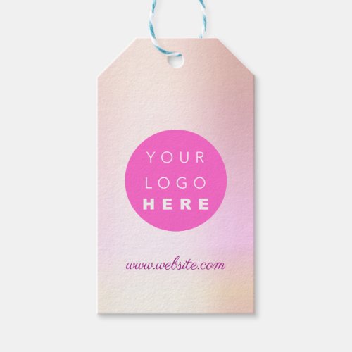 Custom Company Logo Product Description Pink Rose Gift Tags